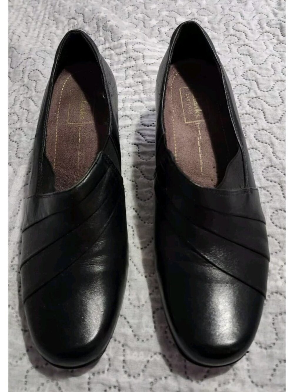 Clarks Sugar Spice Black Pleated Heels 9.5 - Picture 5 of 6